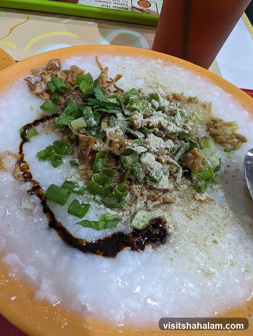Congee with toppings