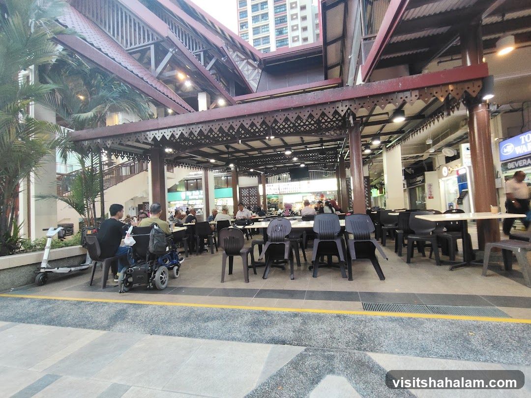 Outdoor Seating Area with People