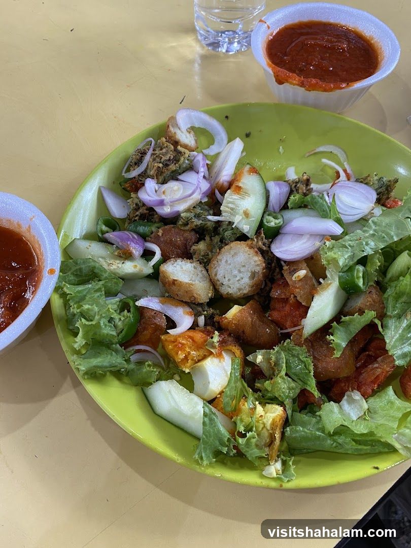 Salad with Dipping Sauce