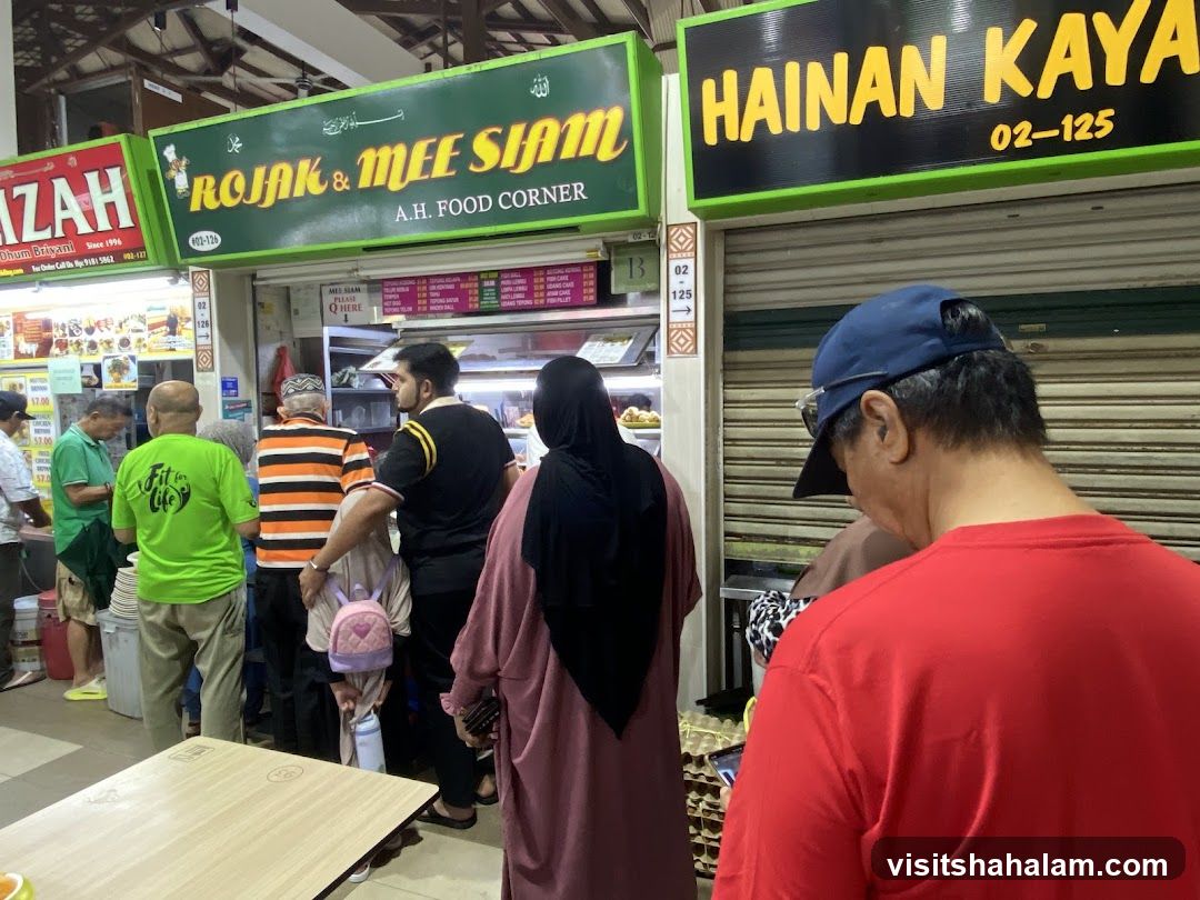 Food stalls in a market