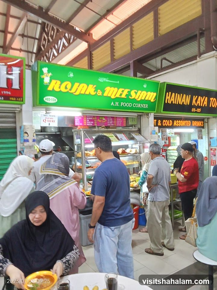 Food stalls in a market