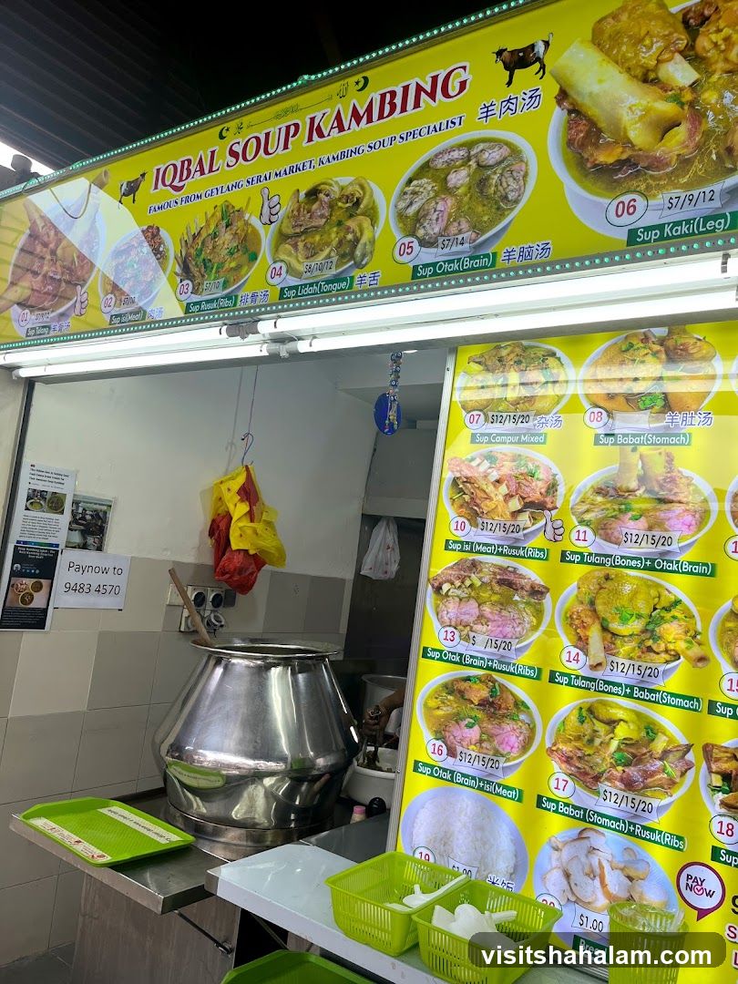 Iqbal Soup Kambing Menu