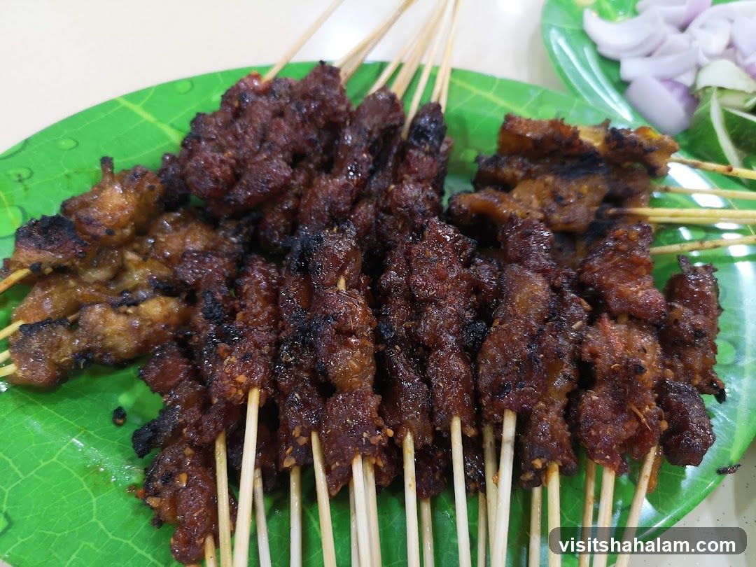 Skewers of grilled meat