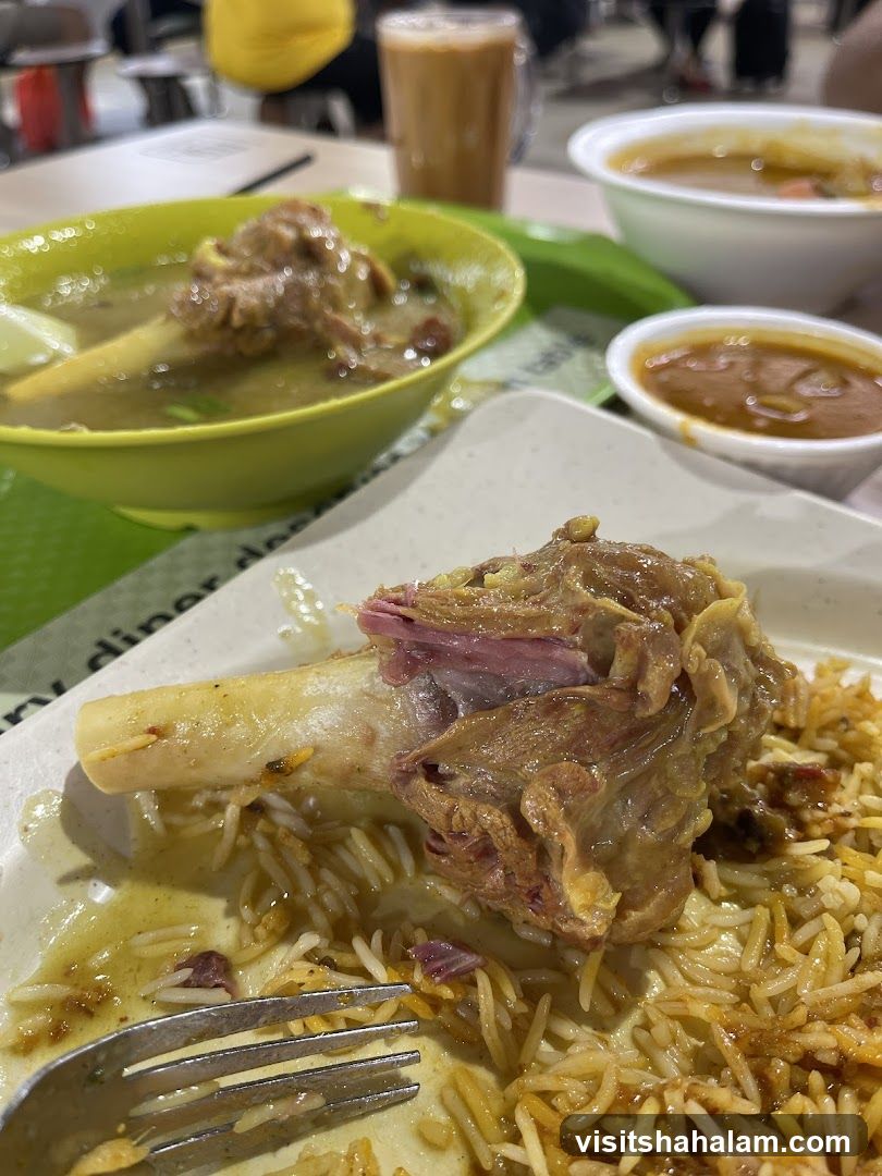 Lamb Shank with Rice and Soup