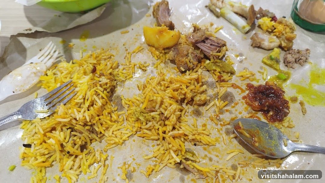 Messy plate of biryani