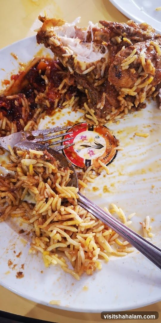 Chicken Biryani on a Plate