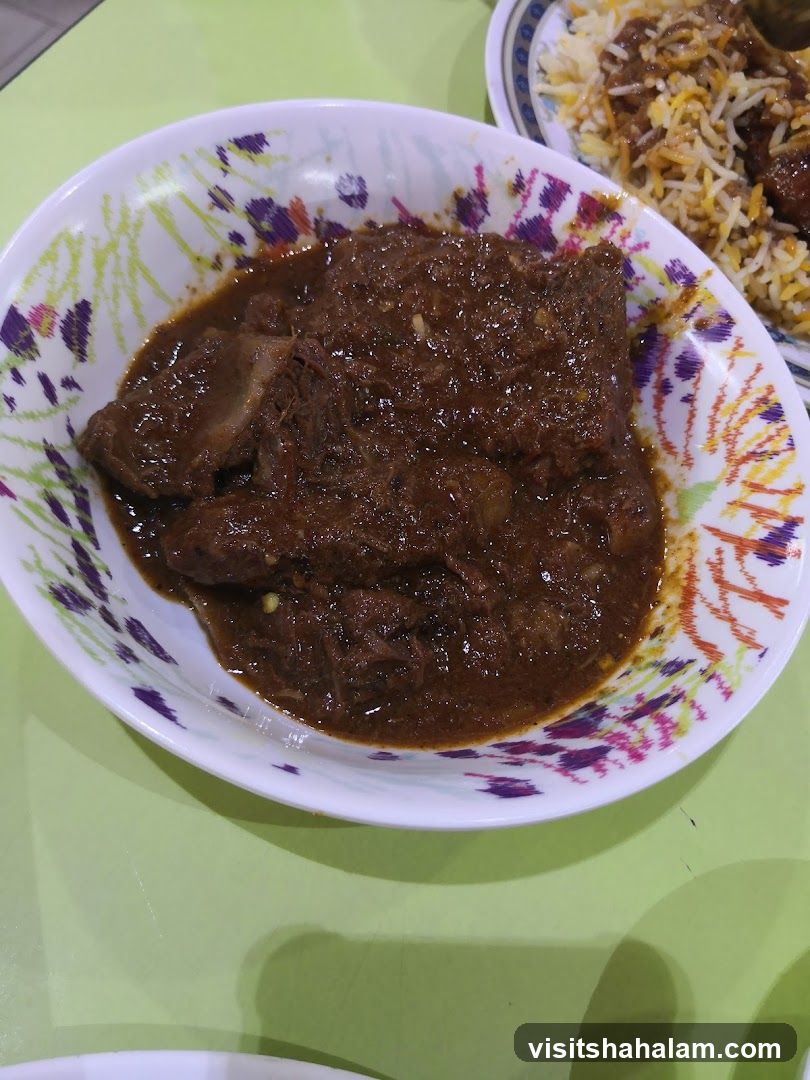 Beef Rendang and Biryani