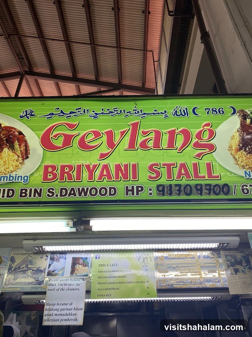 Geylang Biryani Stall Sign
