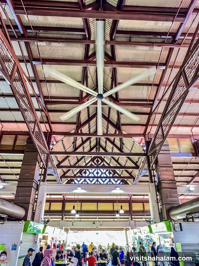Indoor Market with Large Ceiling Fan