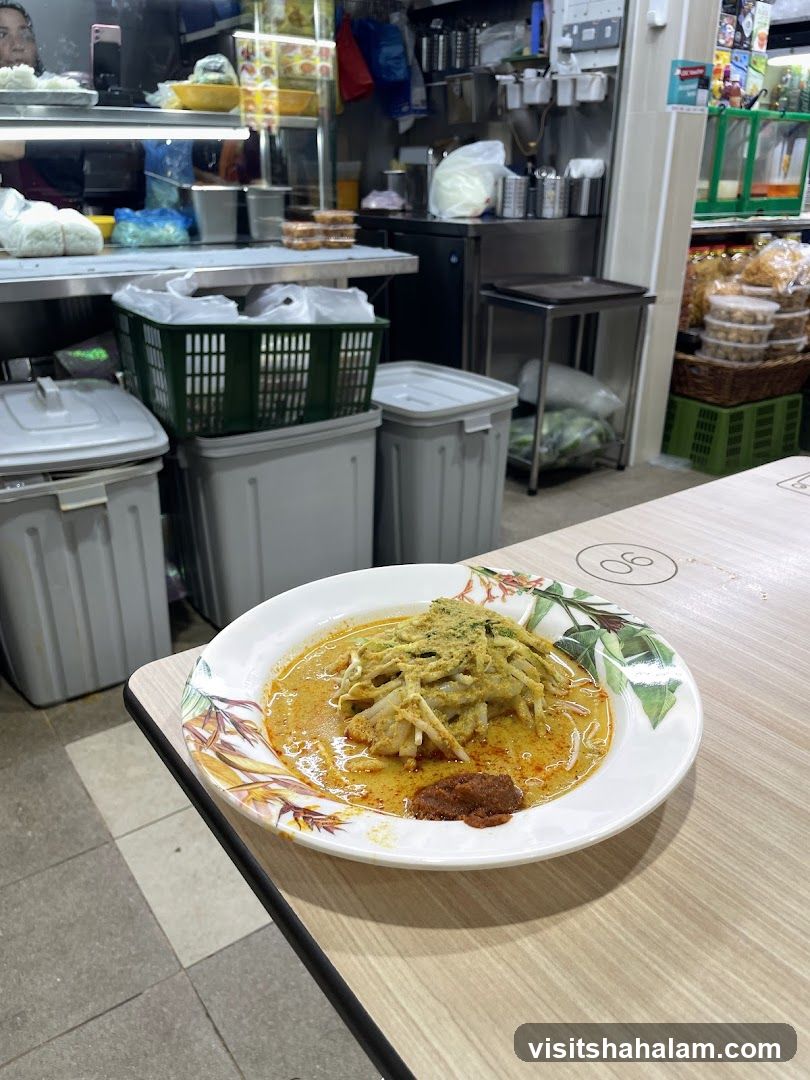 Laksa Dish on Table