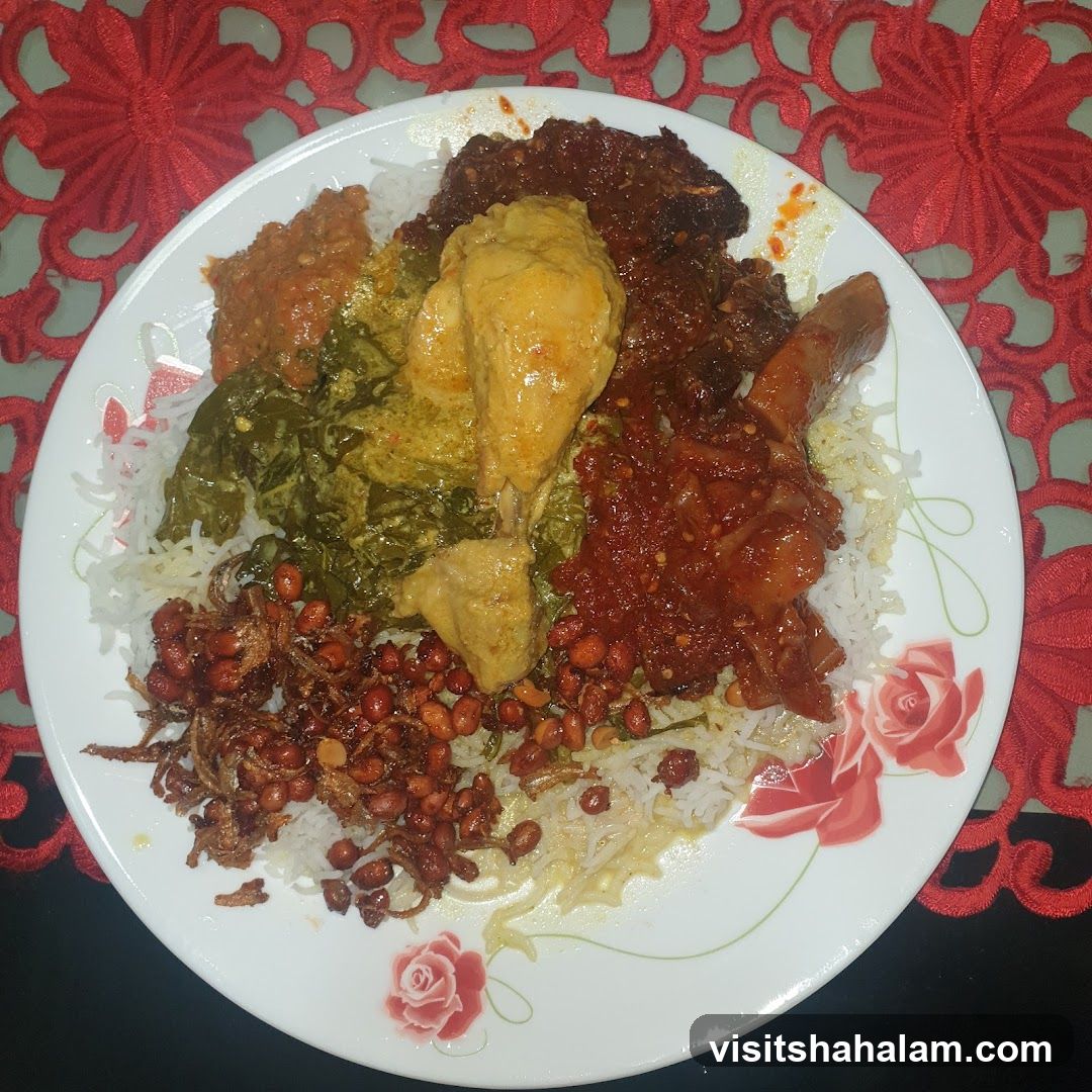 Plate of rice with various toppings