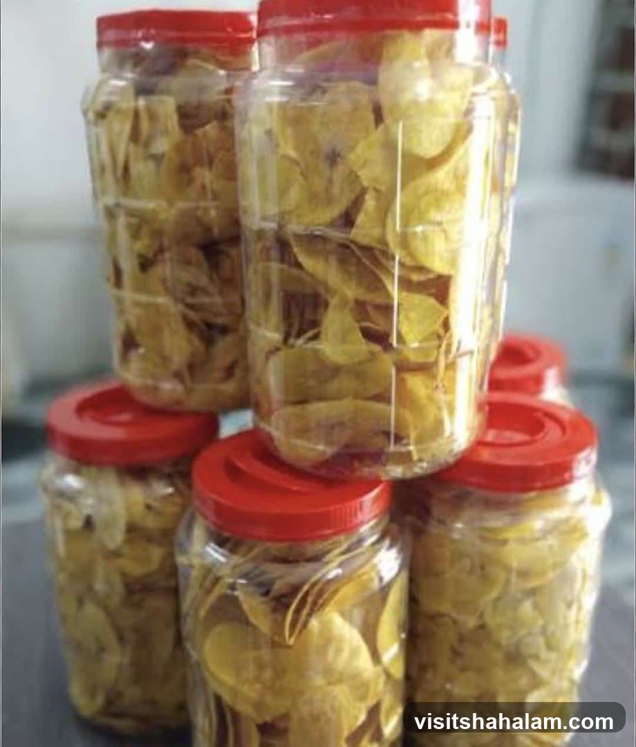 Banana Chips in Jars