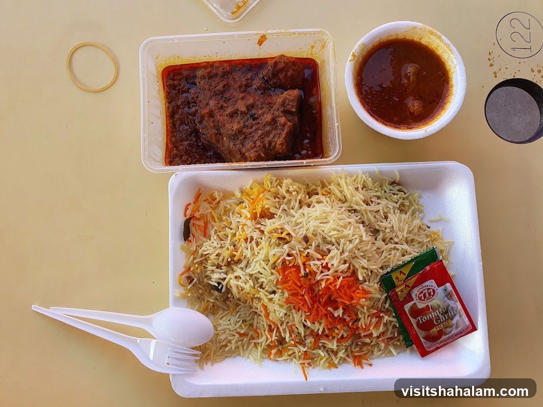 Biryani with Meat Curry