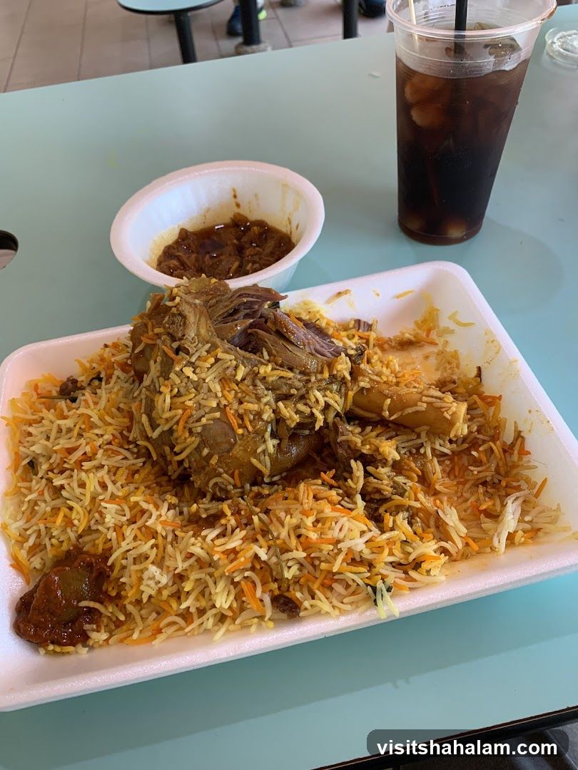 Lamb Shank Biryani with Drink