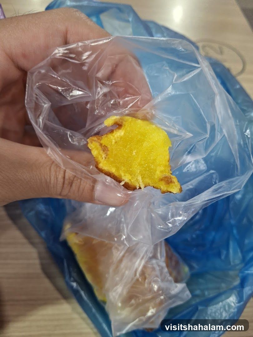 Yellow Cake in Plastic Bag