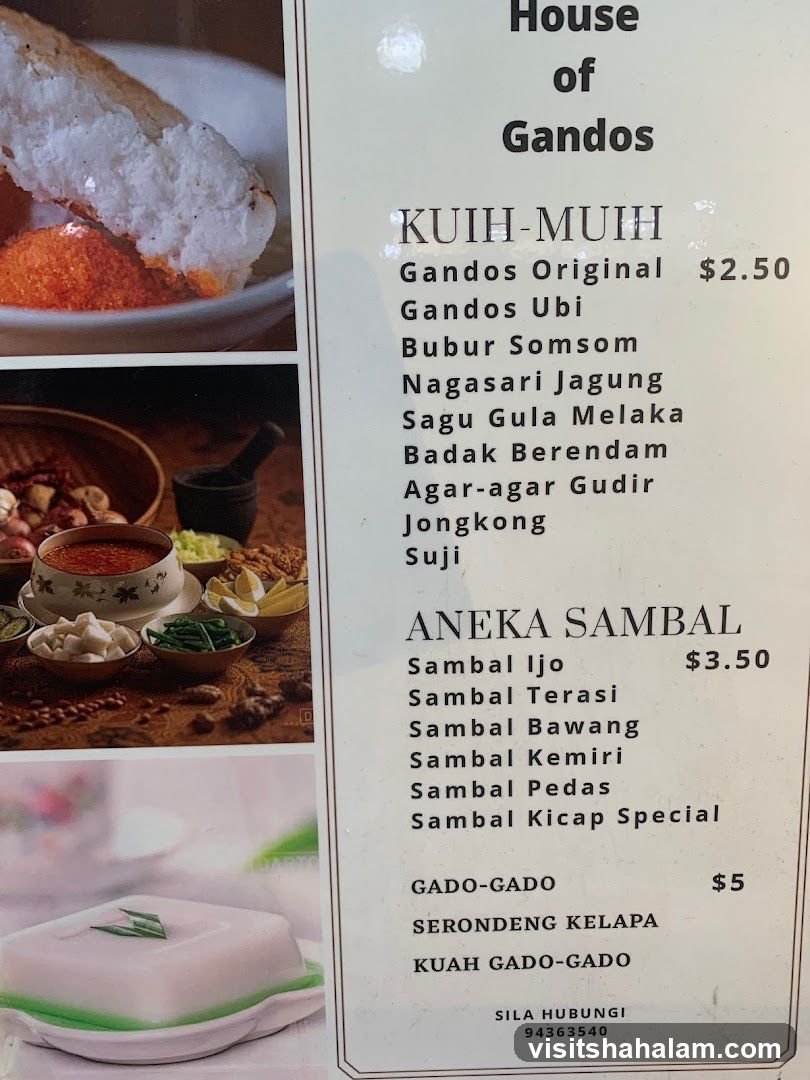 House of Gandos Menu