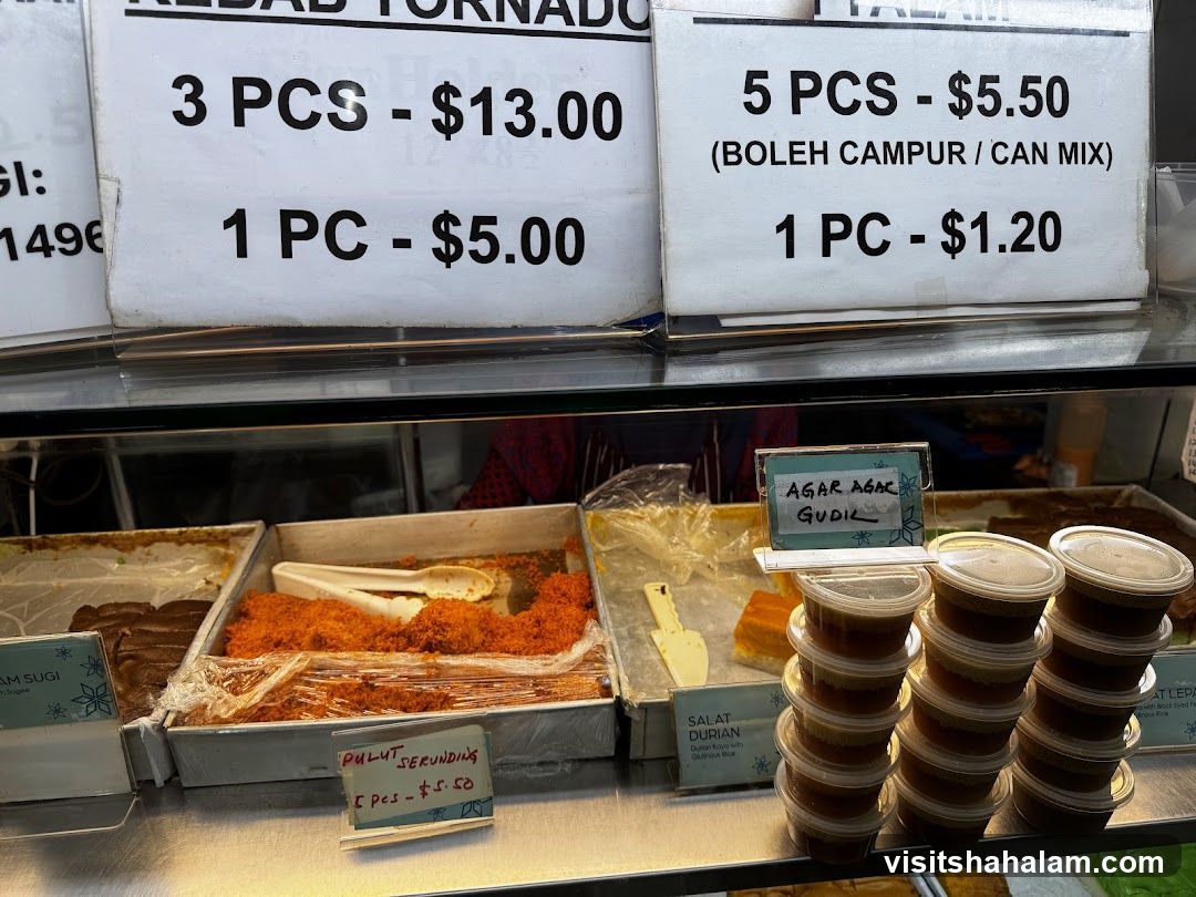 Food display with prices