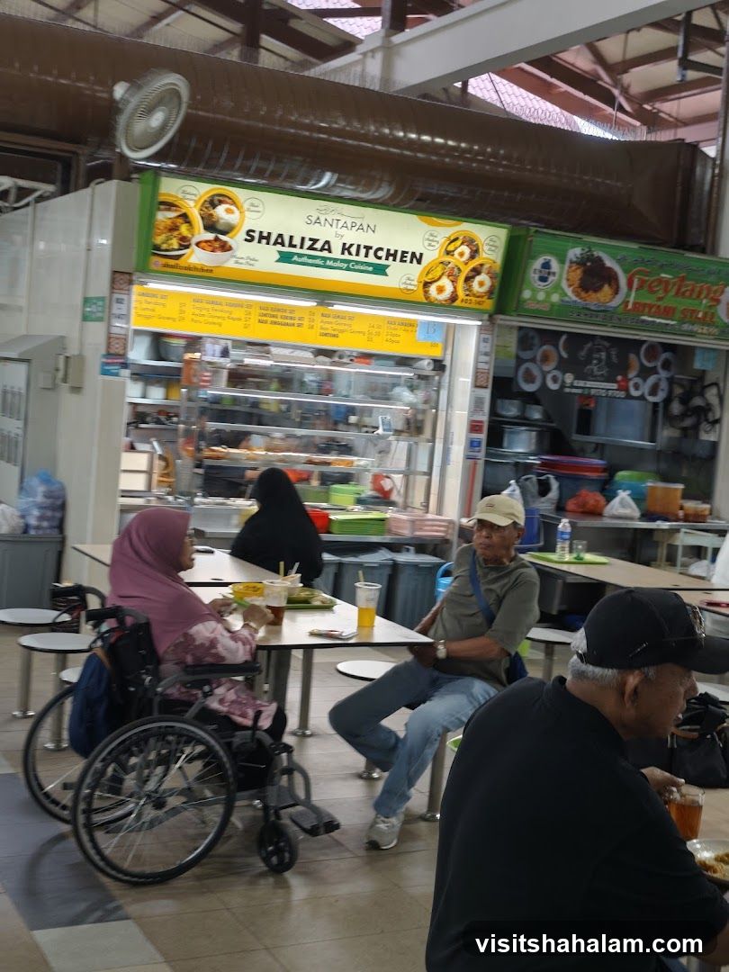 Food stall with customers