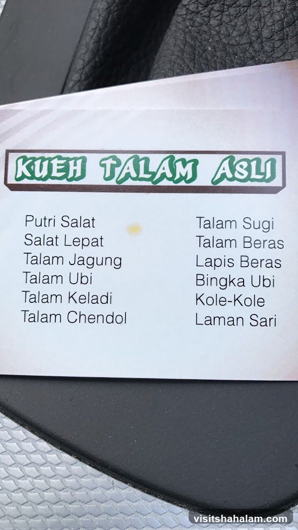 Kueh Talam Asli Menu