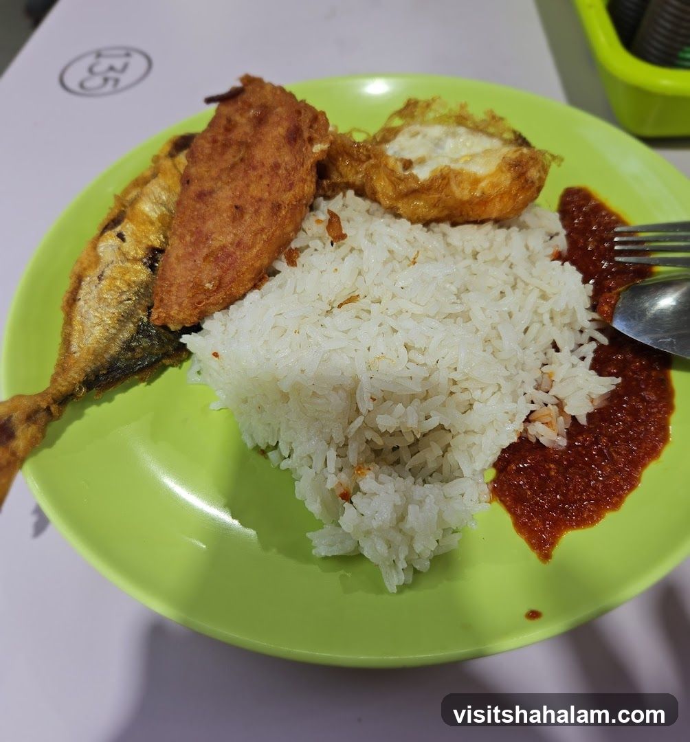 Nasi Lemak with Fried Fish