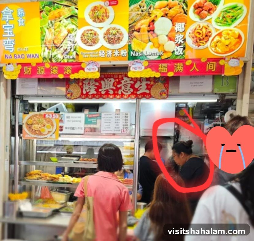 Food Stall with Menu and Food Display