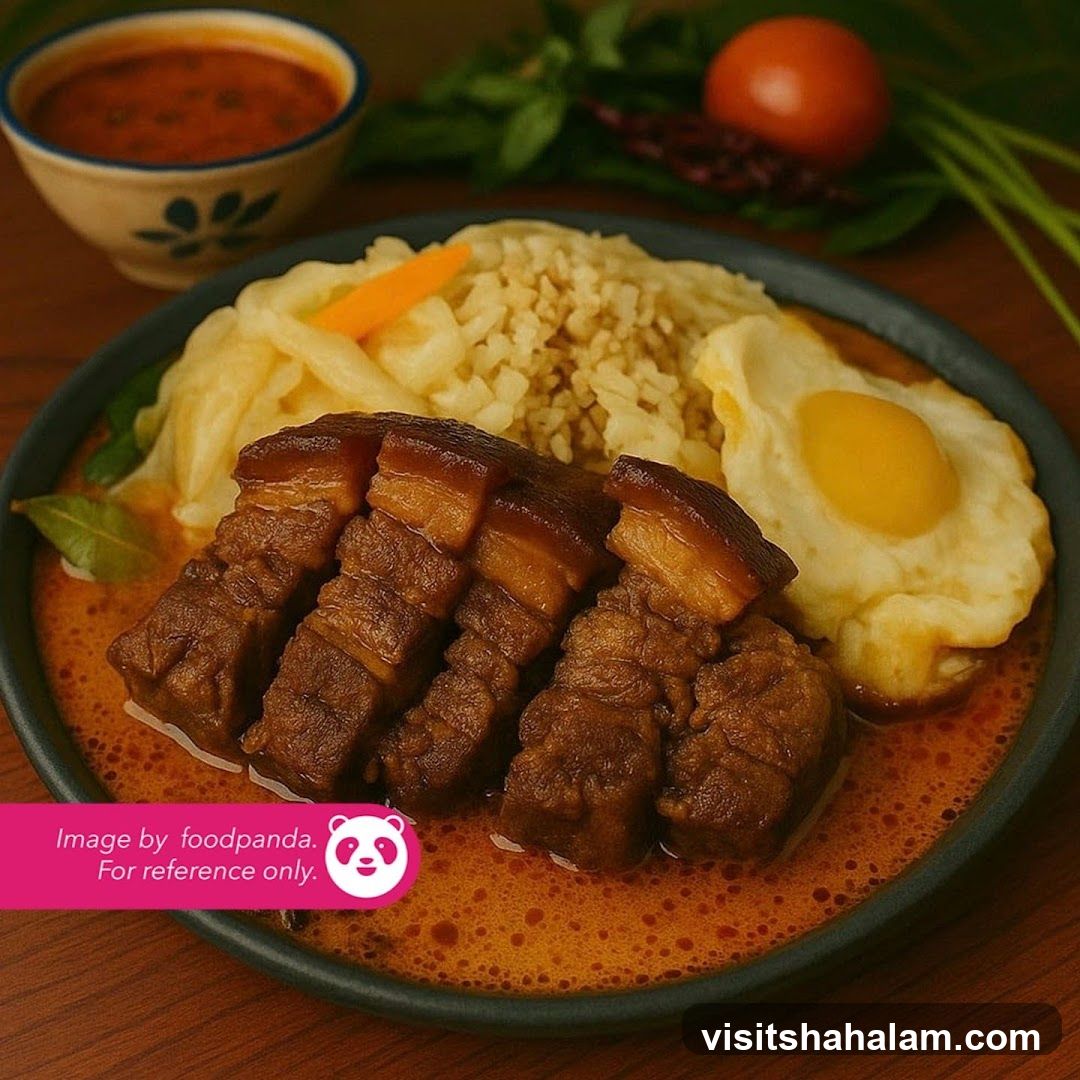 Braised Pork Belly with Rice and Egg