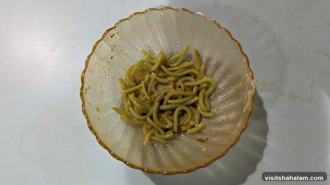 Noodles in a bowl