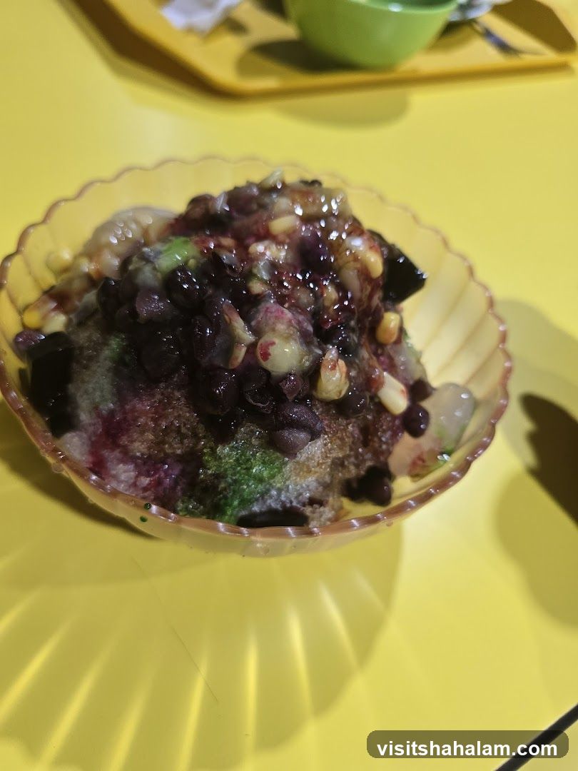 Dessert with toppings