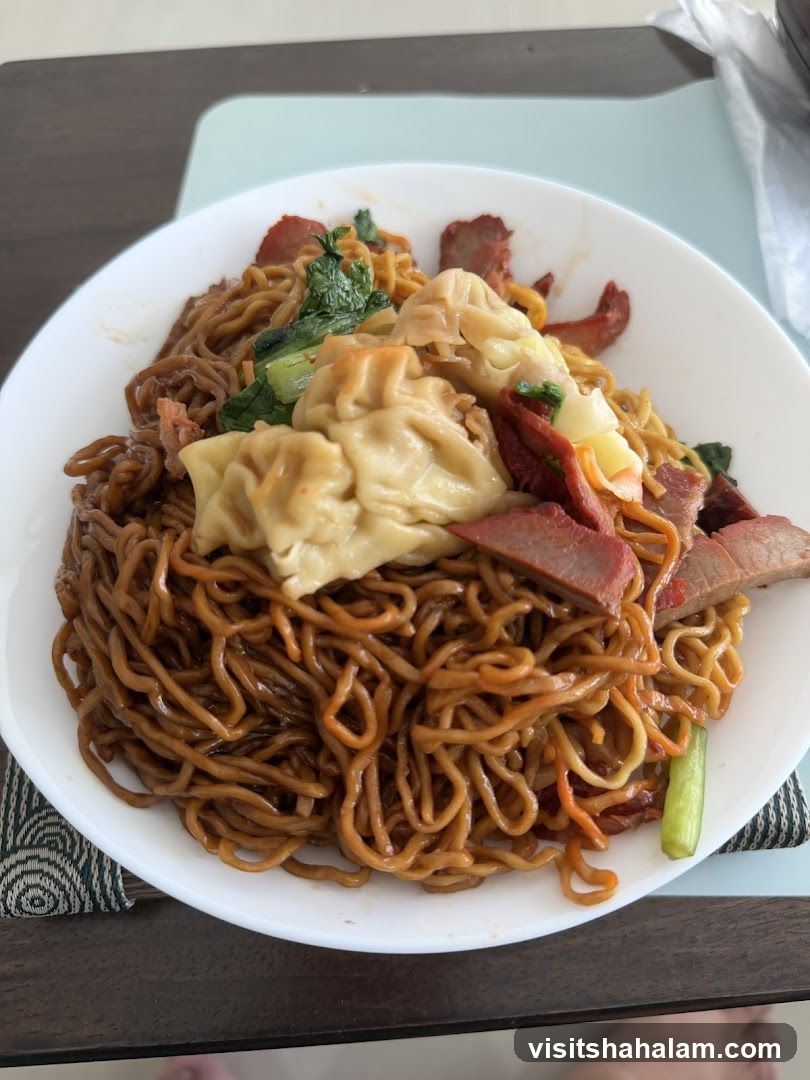 Noodles with Wontons and Char Siu