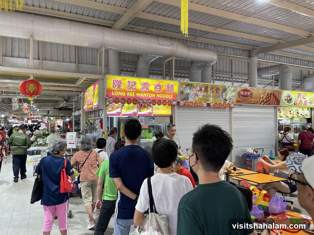 Food stalls in a market