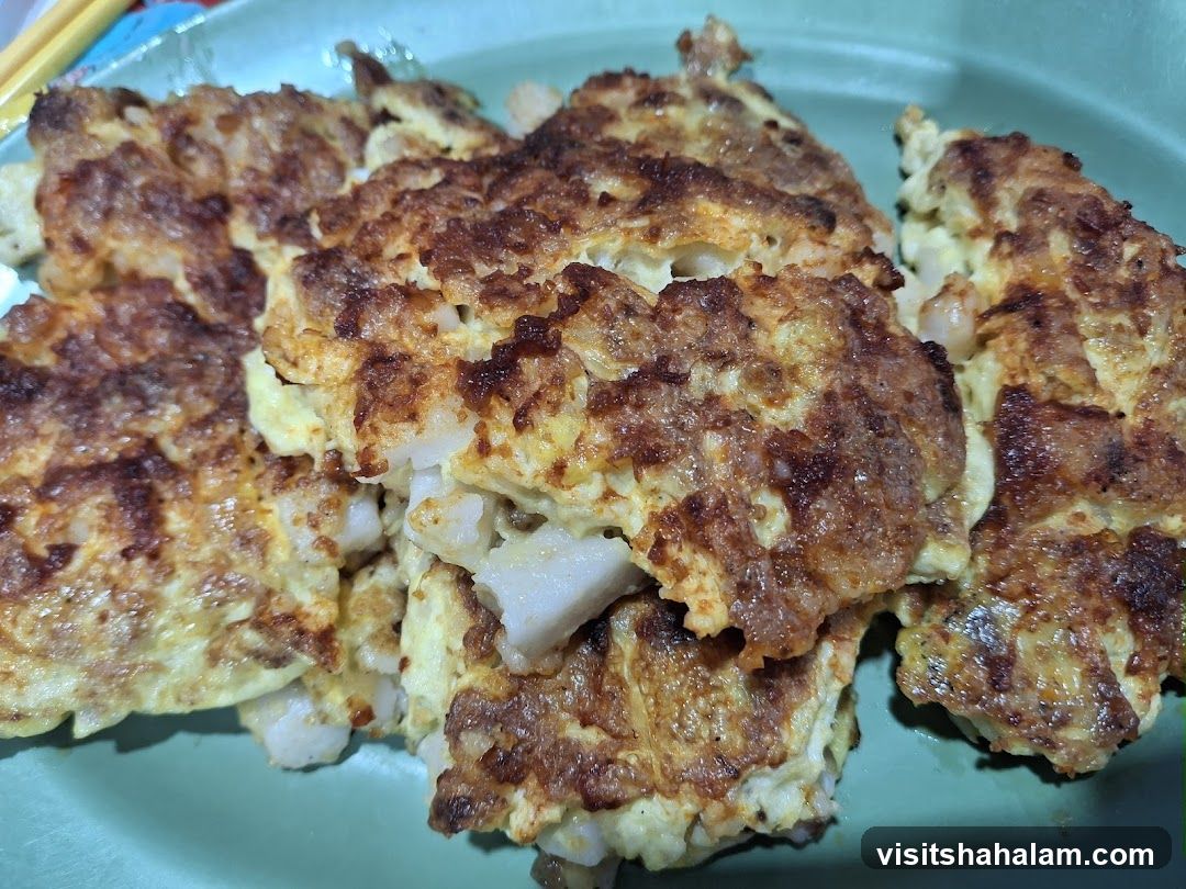 Fried Turnip Cake with Egg