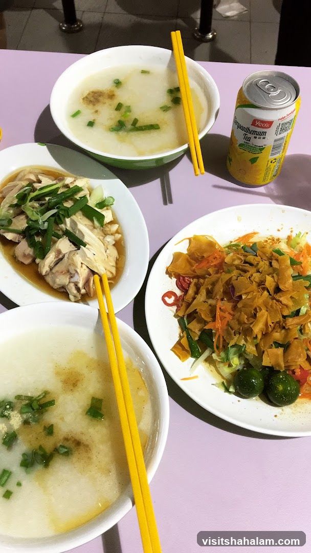 Congee and Chicken Dish