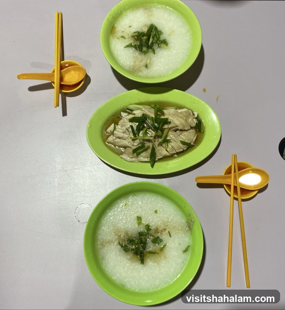 Congee and Chicken Dish