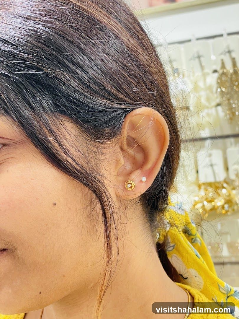 Close-up of ear jewelry
