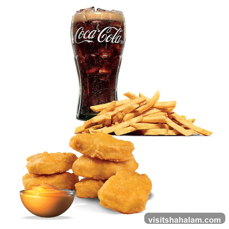 Coca-Cola and Chicken Nuggets with Fries
