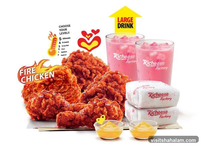 Richeese Factory Fire Chicken Combo