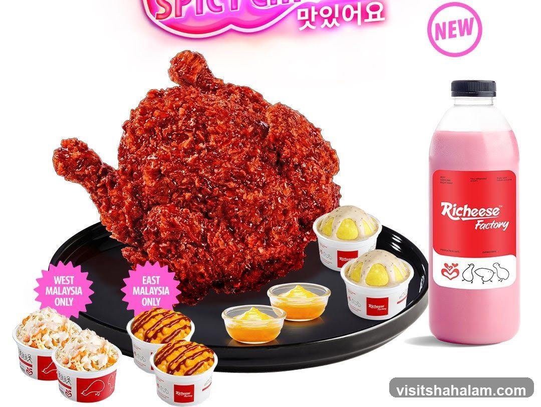 Spicy Chicken with Sides and Drink