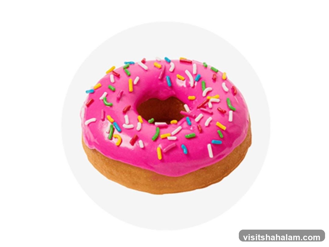 Pink Frosted Donut with Sprinkles