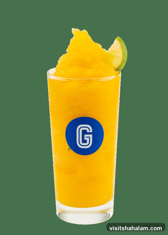 Orange Slushy with Lime Garnish