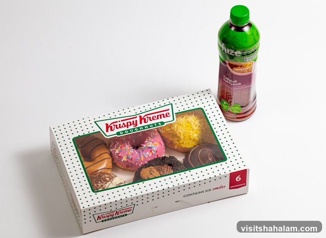 Krispy Kreme Donuts and Fuzetion Beverage