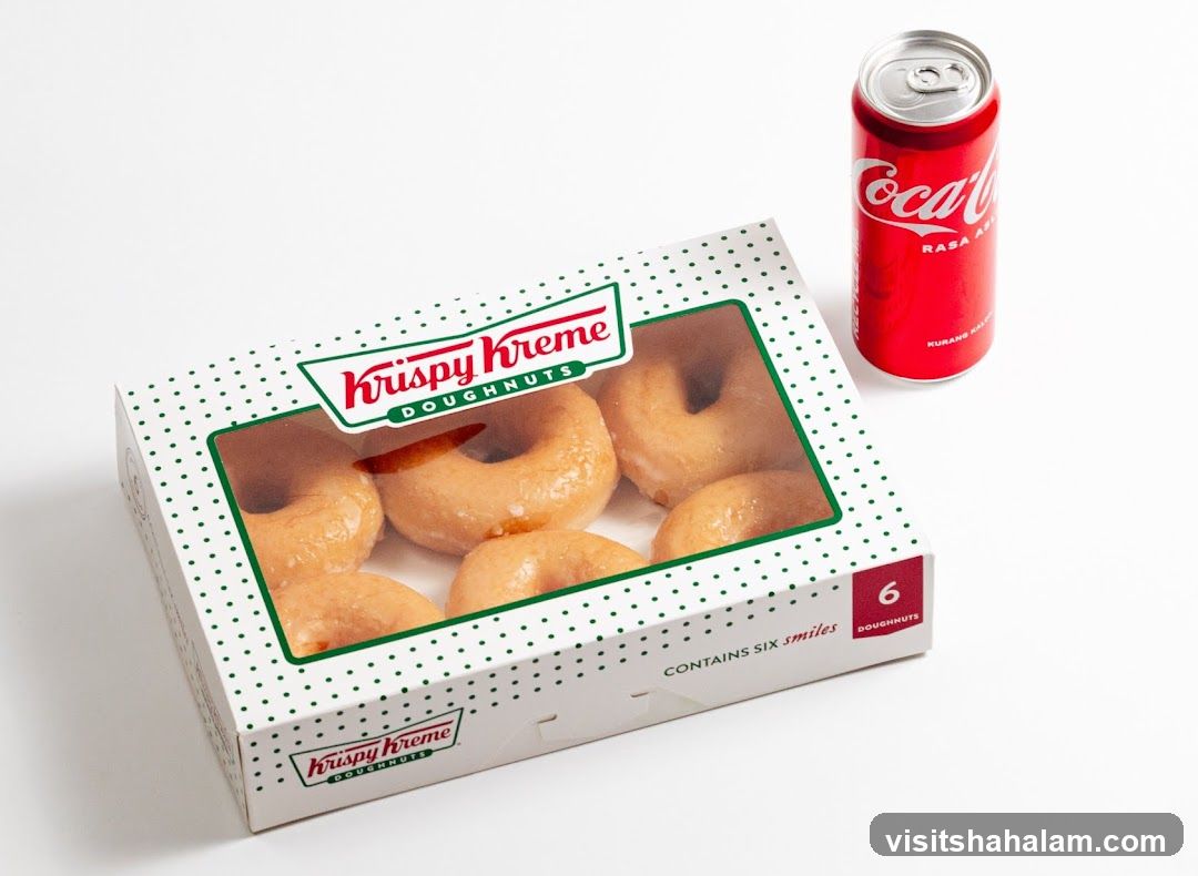Krispy Kreme Doughnuts Box and Coca-Cola Can