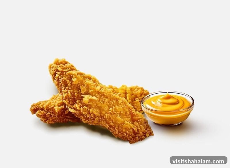 Crispy Chicken Strips with Cheese Dip
