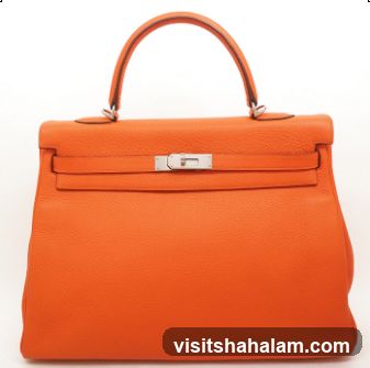 Orange Leather Handbag