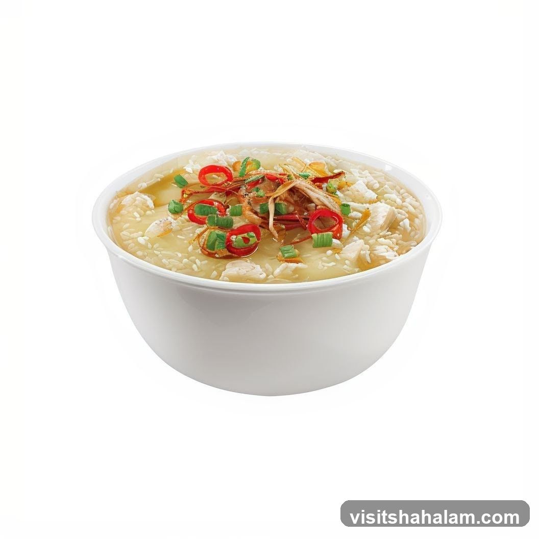Rice Soup in Bowl