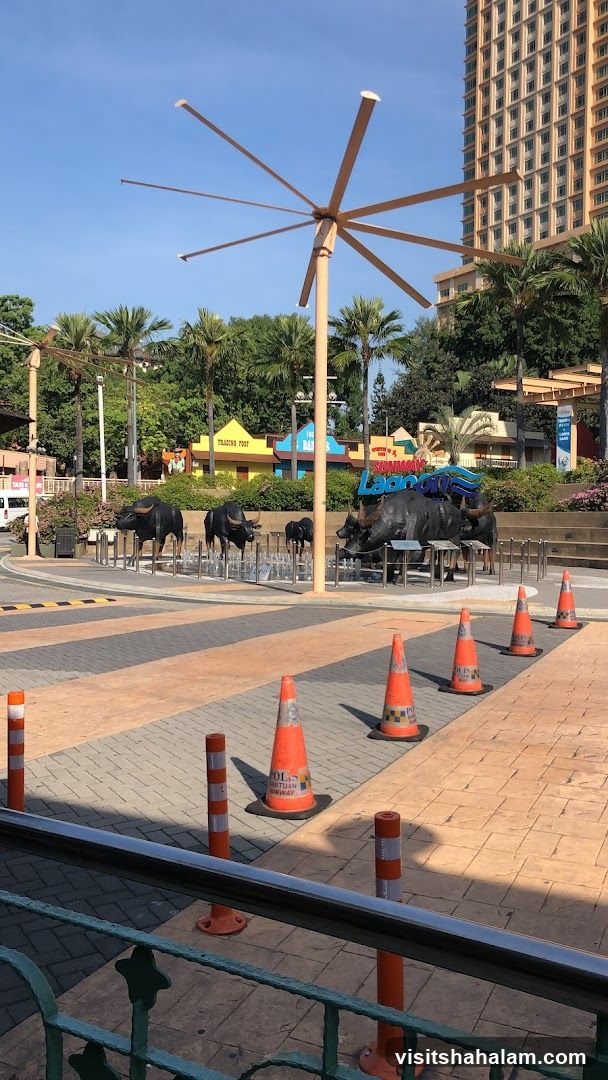 Water Buffalo Sculptures and Themed Buildings