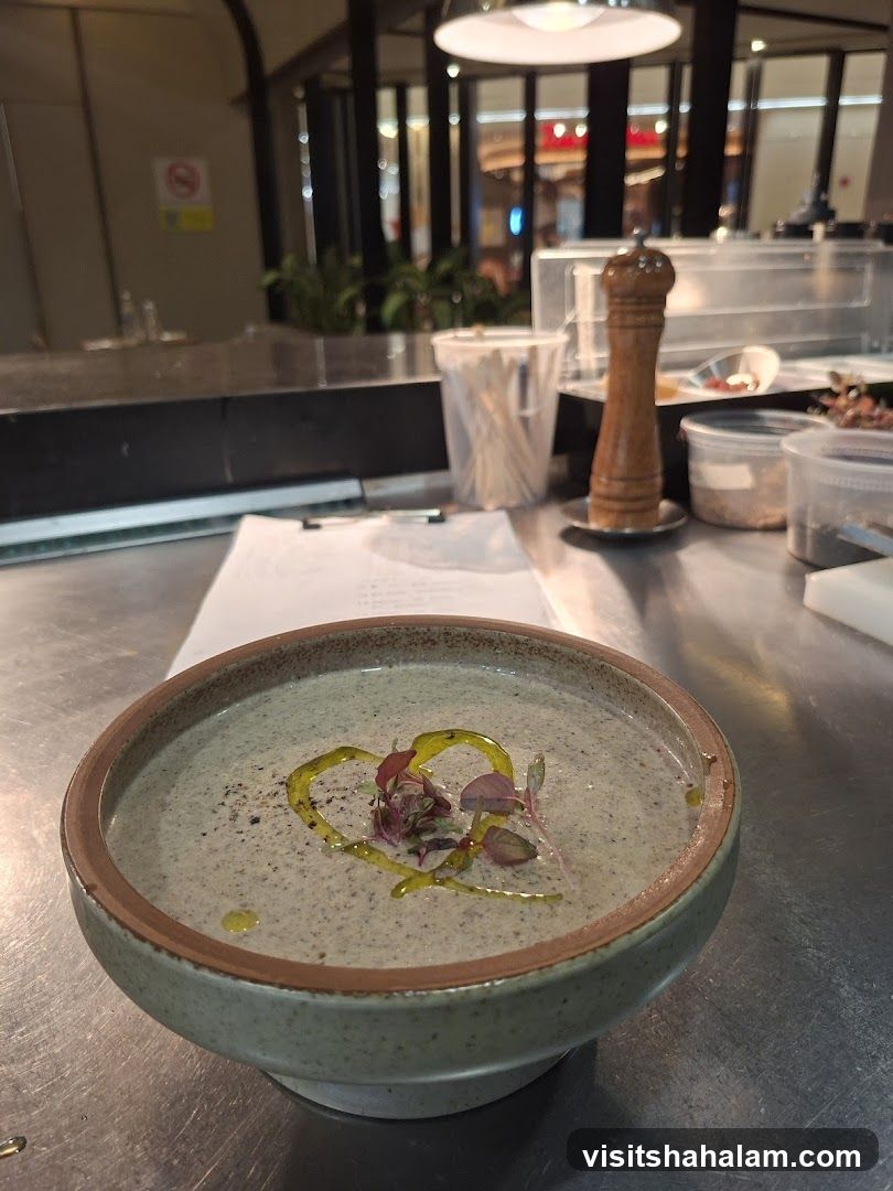 Creamy Soup with Garnish