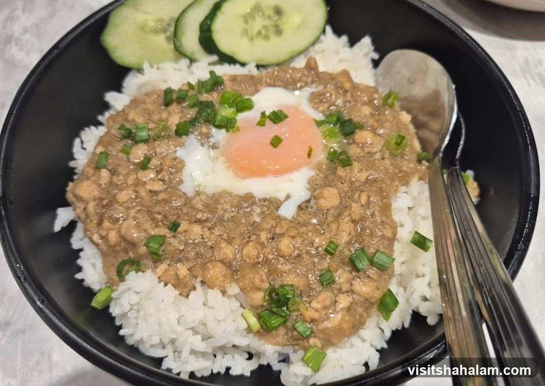Minced Pork Rice with Egg