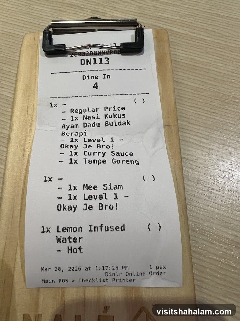 Order Ticket