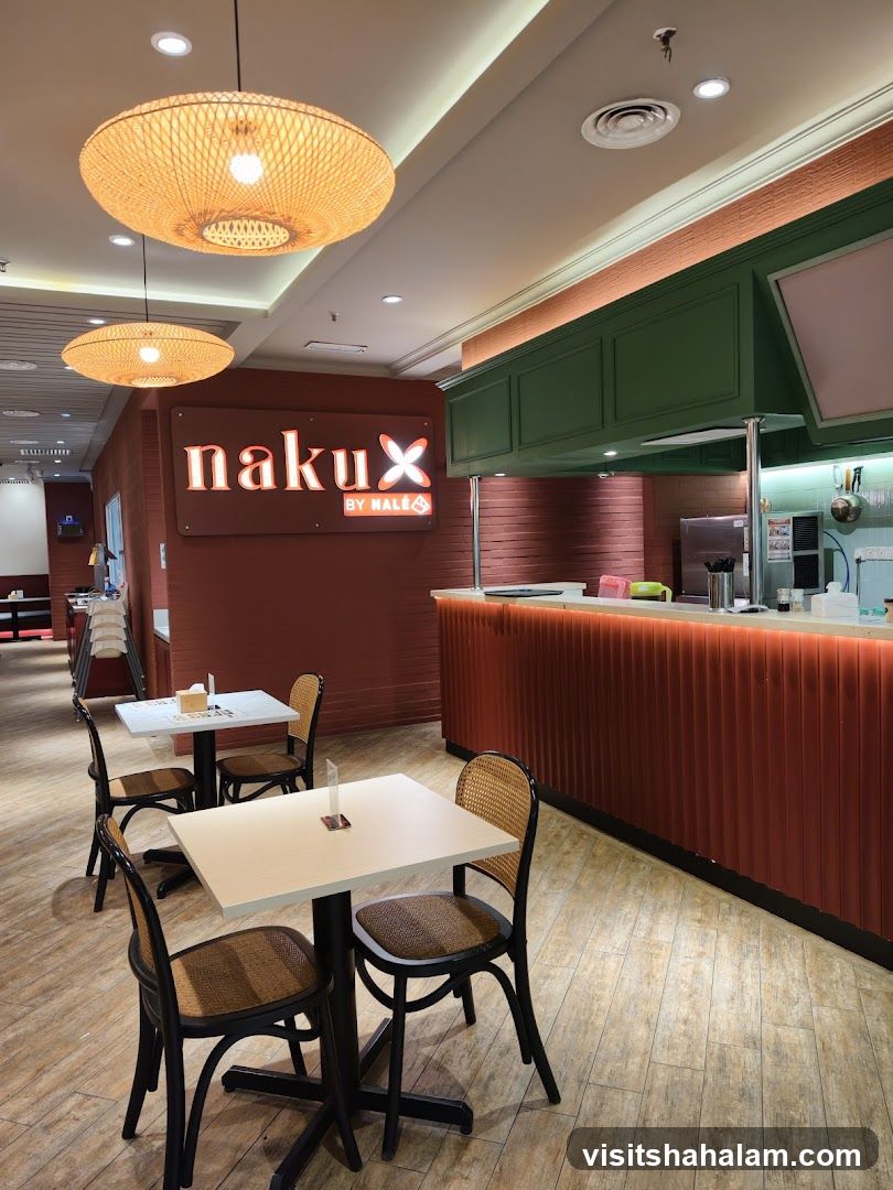Restaurant Interior with Seating and Counter