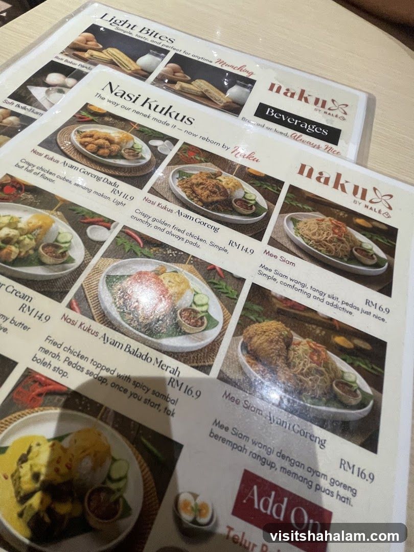 Nasi Kukus Menu
